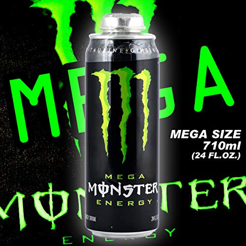 Monster Energy 24 ounce cans with Resealable Lids (Mega Monster 6 Cans)
