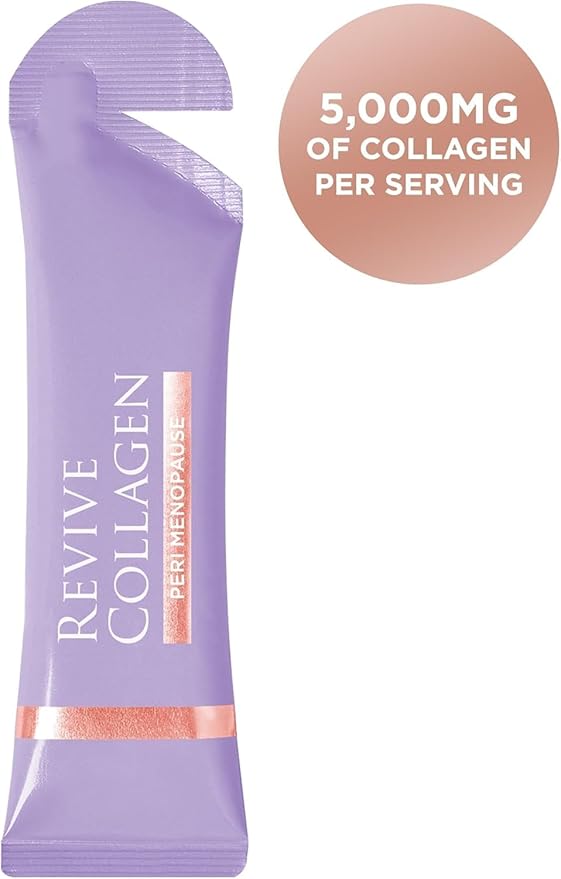 Revive Collagen Perimenopause — Hydrolyzed Marine Collagen Drink for Women 5000MG Inositol Selenium Vitamin B6-B12 C &amp D Supports Skin Health Reduces Fatigue Passionfruit Flavour — 28 Sac