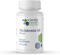 Melatonin 60mg | High Dosage Melatonin in Easy-to-Swallow Capsules | Vegan Non-GMO &amp Gluten-Free | US-Made Extra Strength (Single)