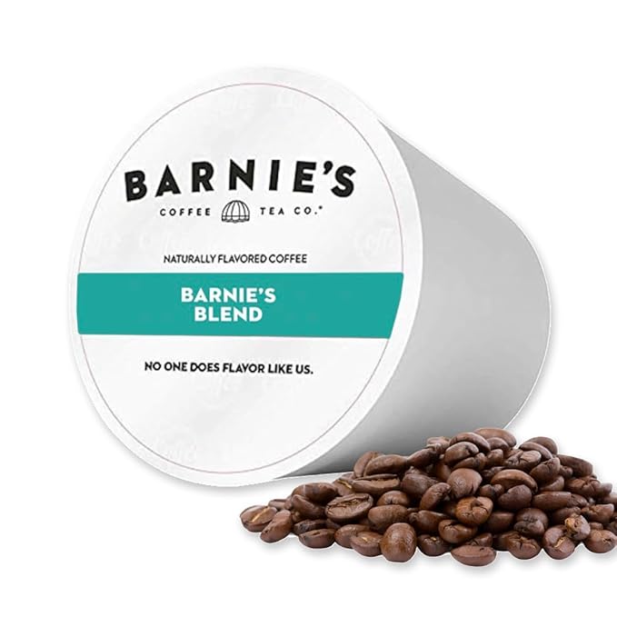 Barnie's Single Serve Café Blend Coffee Pods Smooth and Balanced Blend of South and Central American Coffee Medium Roast Compatible with Keurig Brewers 48 Count