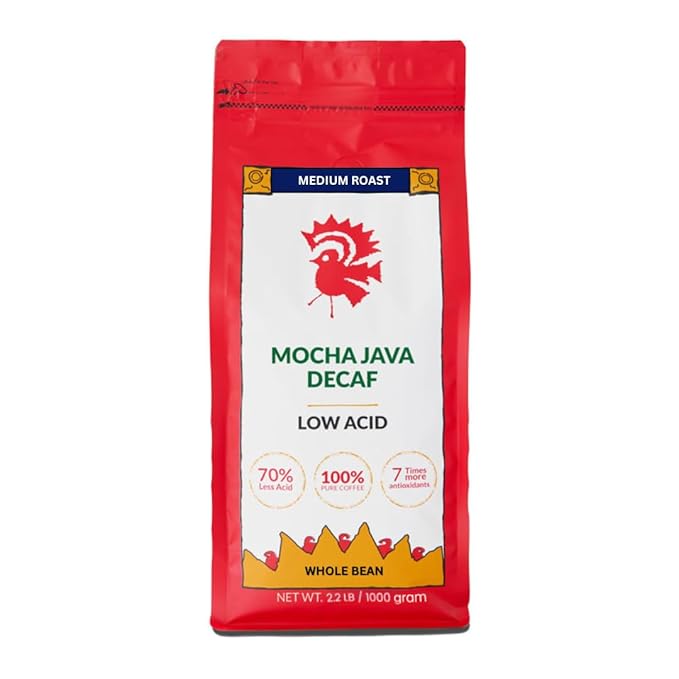 Puroast Low Acid Coffee Decaf Flavored | Decaf Mocha Java Whole Bean | Medium Roast | High Antioxidants &amp High pH |No Bitter Aftertaste | Reduced Heartburn &amp GERD | Suitable for Cold Brew - 2.