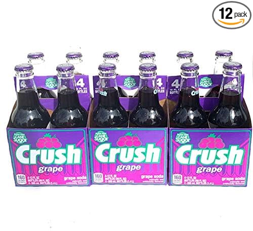 3 Pack Crush Grape Soda Made With Pure Cane Sugar 12 Fl. Oz. 12 Bottles