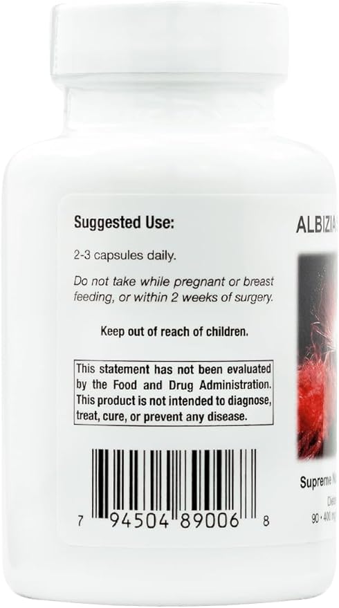 Supreme Nutrition Albizia Supreme 90 Pure Silk Tree Bark Vegetarian Capsules (90 Count (Pack of 2))