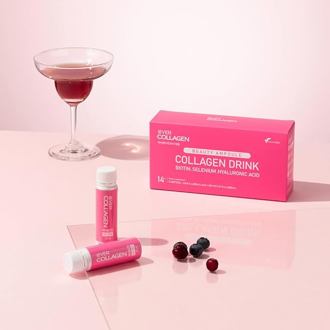 Beauty Ampoule - Liquid Marine Multi Collagen Drink Low Molecular Collagen Peptitdes Drinkable Supplement for Hair Skin Nail (1 Bottle Per Day 14 Bottles)
