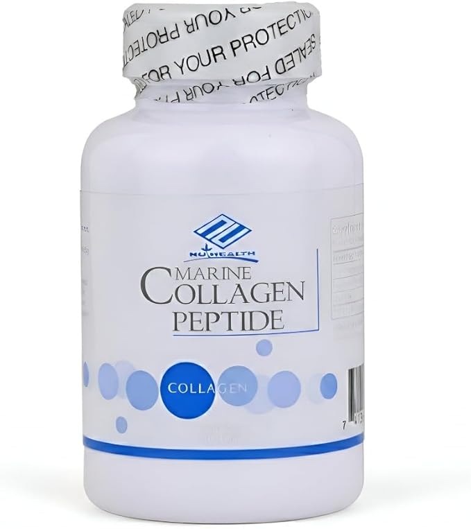 Nu-Health Marine Collagen Peptides | Collagen Supplements for Women with Vitamin C &amp Rose Hips | Hydrolyzed Marine Collagen Capsules | Skin Hair &amp Nails Support | 100 Capsules