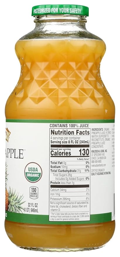 R.W. Knudsen Family Pineapple Juice 24x 32OZ