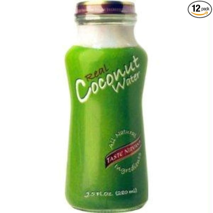 Taste Nirvana Real Coconut Water - Glass Bottle 9.5 fl. oz. (12 Pack)