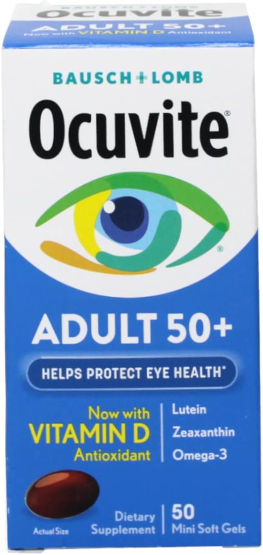 Ocuvite (Pack of 3) Eye Vitamin Adult 50+ Formula 150 Soft Gels Total