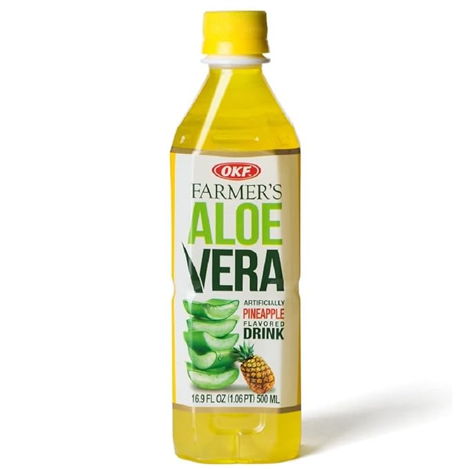 OKF Aloe Vera King Drink Pineapple 16.9 Fluid Ounce (Pack of 20)