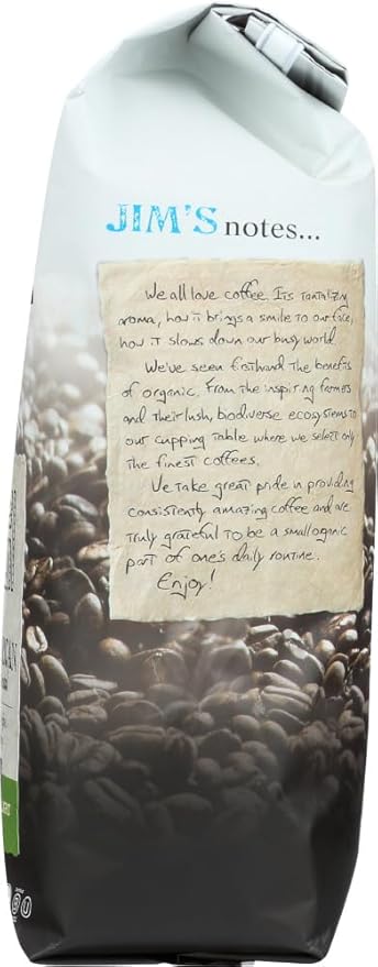 Jim's Organic Coffee - Whole Bean - Costa Rican - Case of 6 - 12 oz.