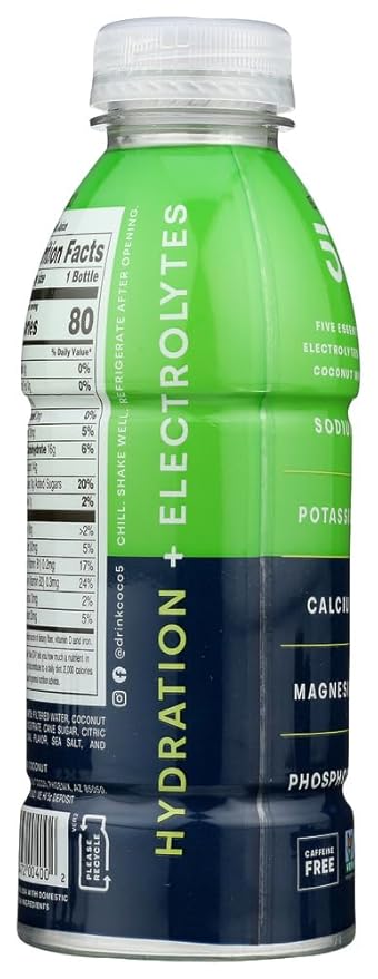 Coco5 All Natural Coconut Water Limon 12 Count by Coco5
