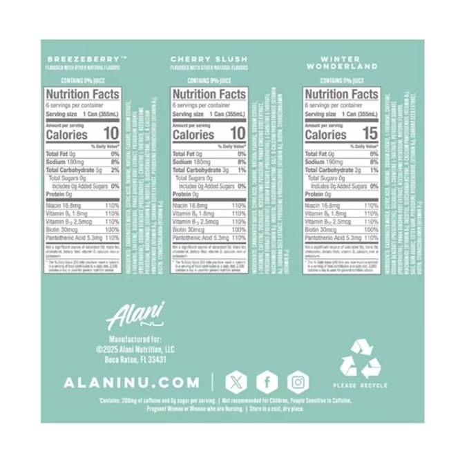 Alani Energy Winter Variety Pack 12 fl. oz. 18 pk.