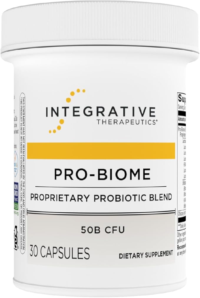 Integrative Therapeutics Pro-Biome - Probiotic Blend for Digestive Health &amp Immune Support* - Daily Probiotic for Gastrointestinal Health* - Dairy-Free &amp Gluten-Free - 30 Capsules (30 Servings