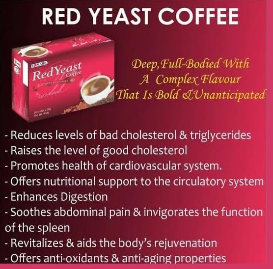 EDMARK Red Coffee - ZERO Sugar | Organic Instant Coffee w/Rose Petal Extract | Aromatic Red Coffee Pods for Daily Energy Focus Wellness &amp Coffee Lovers | 15g x 20 Convenient Sachets