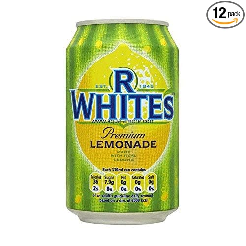 R Whites Lemonade cans 330ml (Pack of 12)