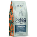 Clean Coffee Co. - Low Acid Espresso Roast Tested for Molds and Toxins Sumatra Blend Notes of Dark Chocolate Caramel Toasted Sweetness (Whole Bean 12 oz Bag)