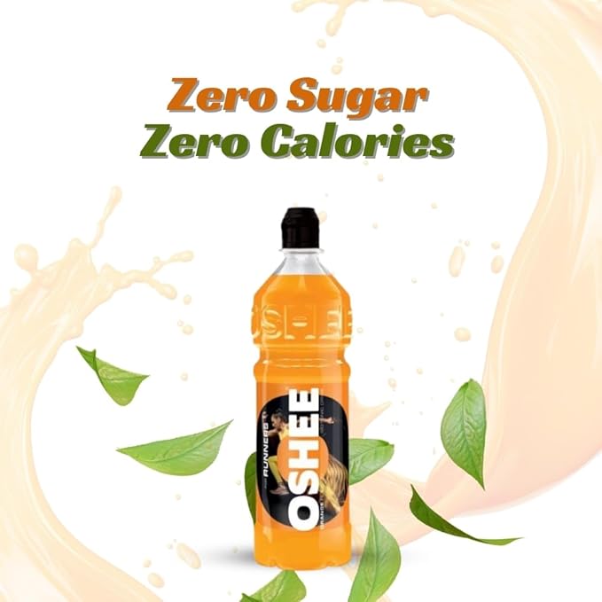 OSHEE ORANGE isotonic Drink 750ml (Pack of 6) - Addition of vitamins and L-carnitine – Sugar Free – Hydration – Vitamin Drinks