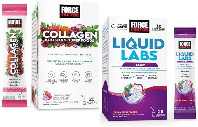 Hydration &amp Skin Boost is Your New Friends for Spring and Summer time QR Code + Combo Packs with (Collagen &amp Dream Berry (20 Packs Each))