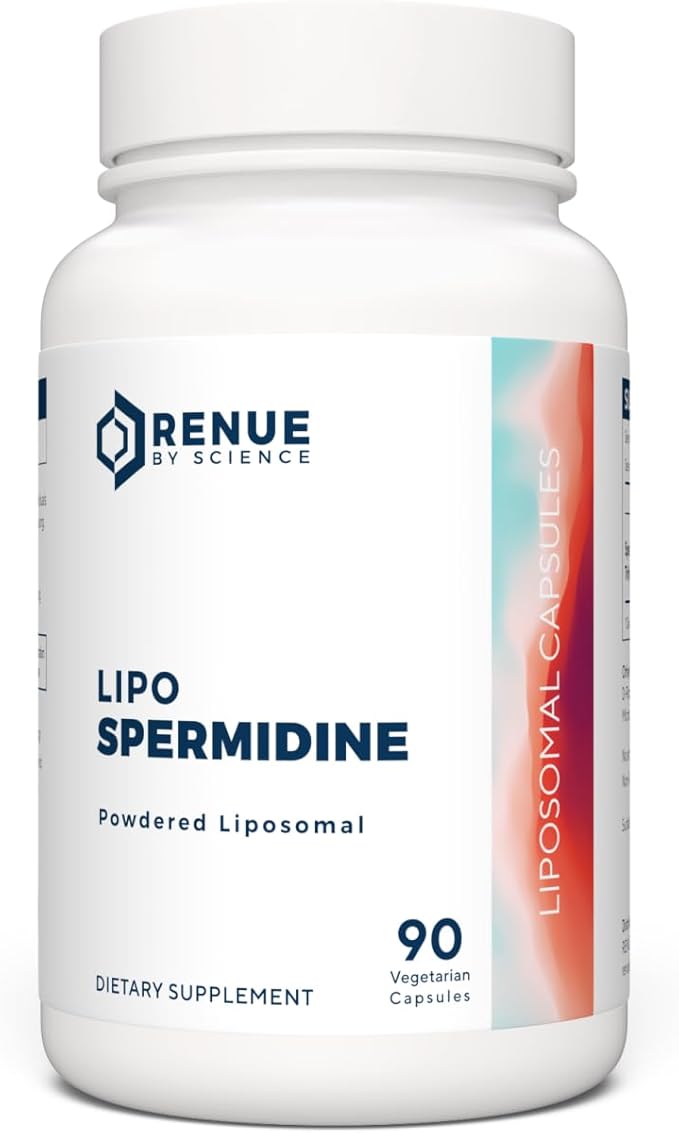 Renue By Science Spermidine Supplements | Liposomal Spermidine Supplements for Women and Men | 90 Capsules - 8mg Spermidine per Serving | Non-GMO &amp Allergen Free | Made in the USA Third-Party Test