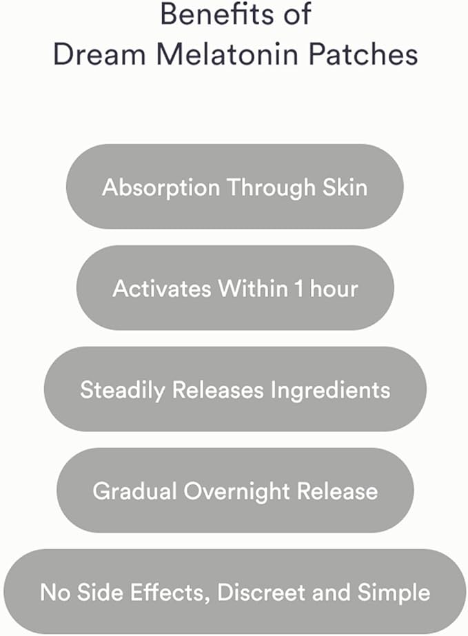 Kind Patches Melatonin Dream - Sleep Patches for Adults - Sleep Aid with Ashwagandha to Improve Rest - Overnight Release - 3 Pack 90 Pieces