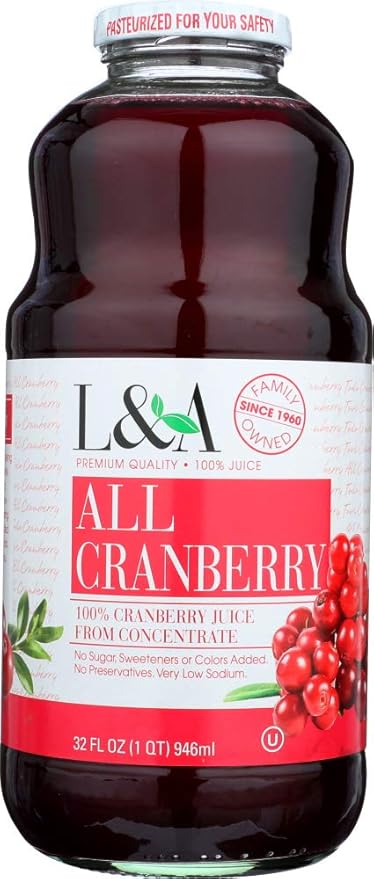 L &amp A Juice All Cranberry 18x 32OZ