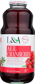 L &amp A Juice All Cranberry 24x 32OZ