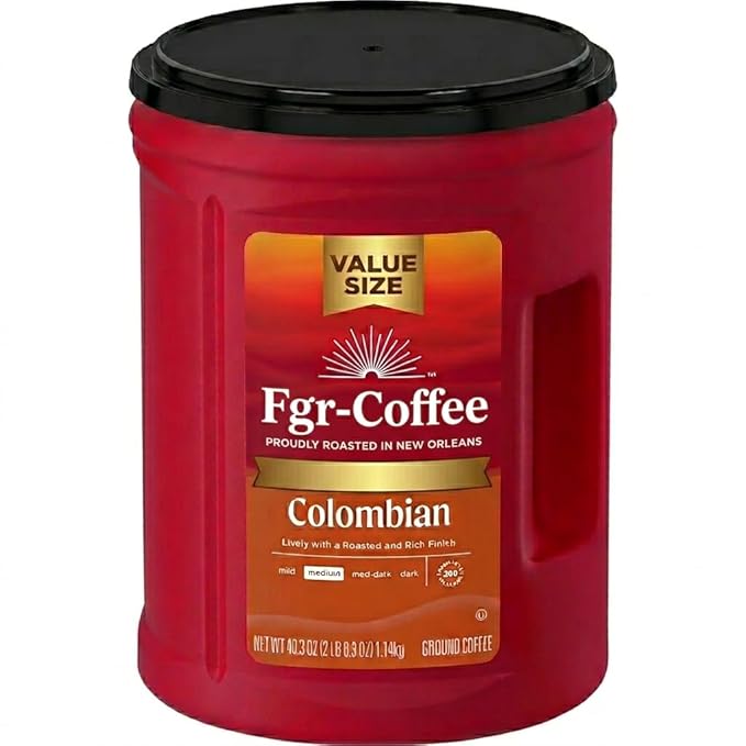 Colombian Ground Coffee Medium Roast 40.3 oz Large Canister Smooth &amp Bold Arabica Coffee Bulk Coffee for Drip Coffee Maker French Press &amp Pour Over