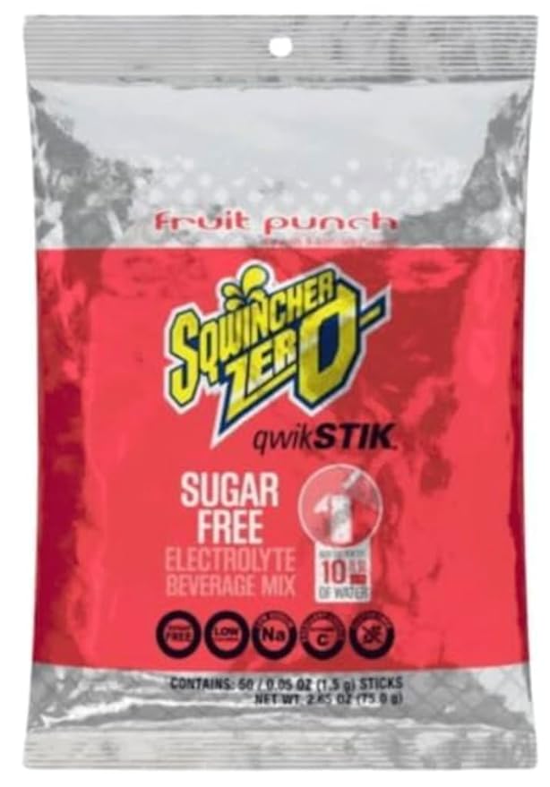 Sqwiincher Zero Qwik Stik Electrolyte Powder Hydration Drink Mix Multi Flavors - 0.05 0z Packet - (500 Pack Assorted Flavors)