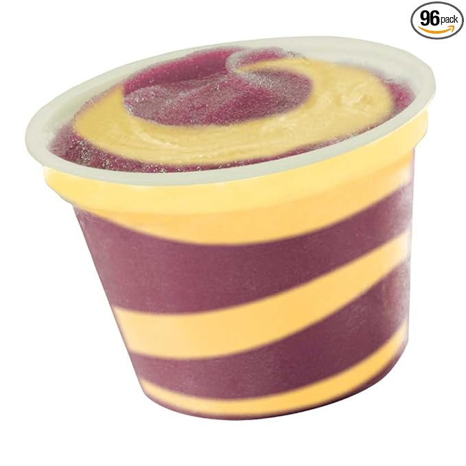 Whole Fruit Mixed Berry and Lemonade Swirl Premium Juice Cup 4 Ounce -- 96 per case.