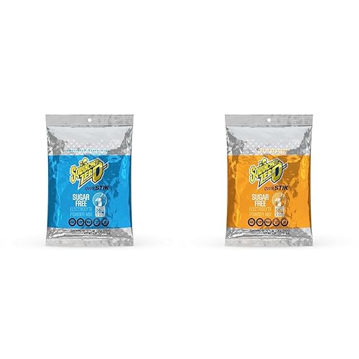 Sqwincher Zero Sugar Free Qwik Stiks (Mixed Berry 50 Count) and (Orange 50 Count)