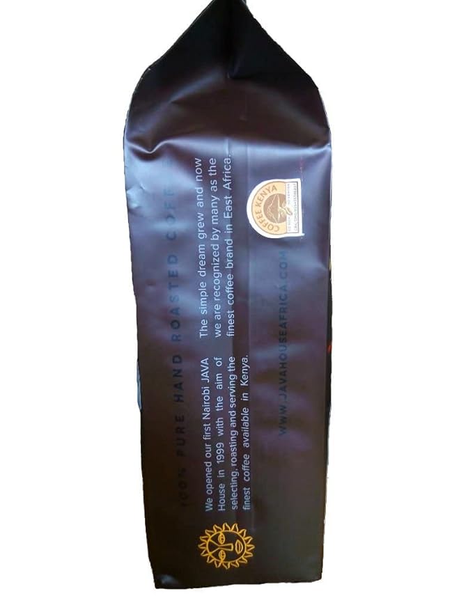 Kenya AA Espresso Ground Coffee - Perfect Dark Roast Craft Coffee. Fair Trade Single Origin Kenyan Coffee with verifiable Coffee Kenya Mark of Origin by Java House Africa (13.23 oz)