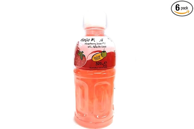 Strawberry Juice with Nata De Coco - 11oz (Pack of 6)