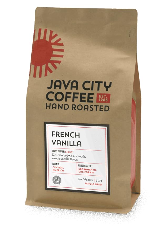 Java City French Vanilla Flavored Light Roast Ground Coffee 12 oz | Clean and Bright