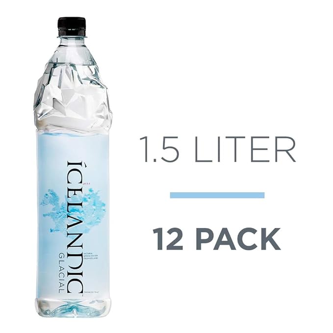 Icelandic Glacial Natural Spring Alkaline Water 50.7 Fl Oz (Pack of 12)
