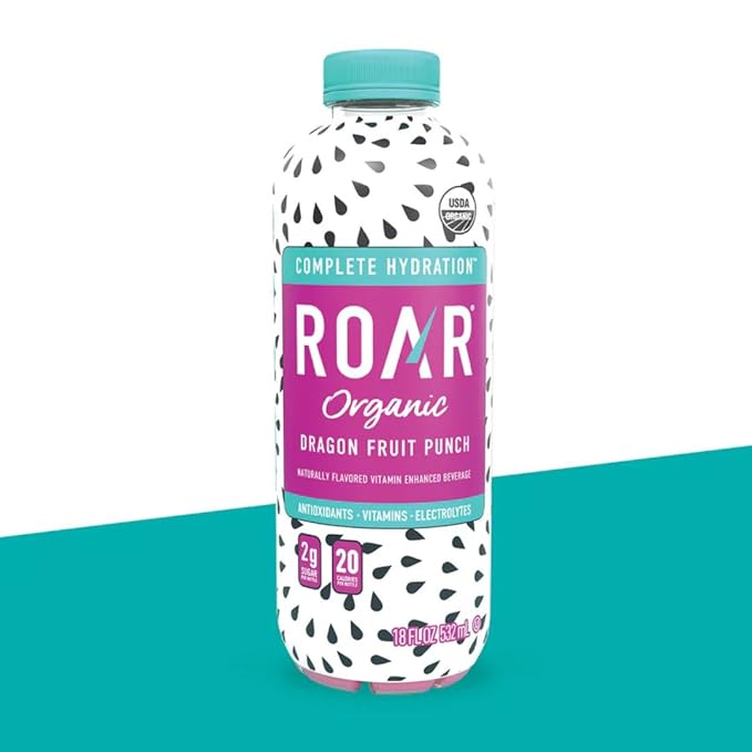 Roar Sparkling Water Variety Pack – 12 Pack 532ml Bottles – Dragon Fruit Punch Strawberry Lemonade &amp Mango Clementine – Zero Sugar Naturally Flavored Refreshing Carbonated Beverage