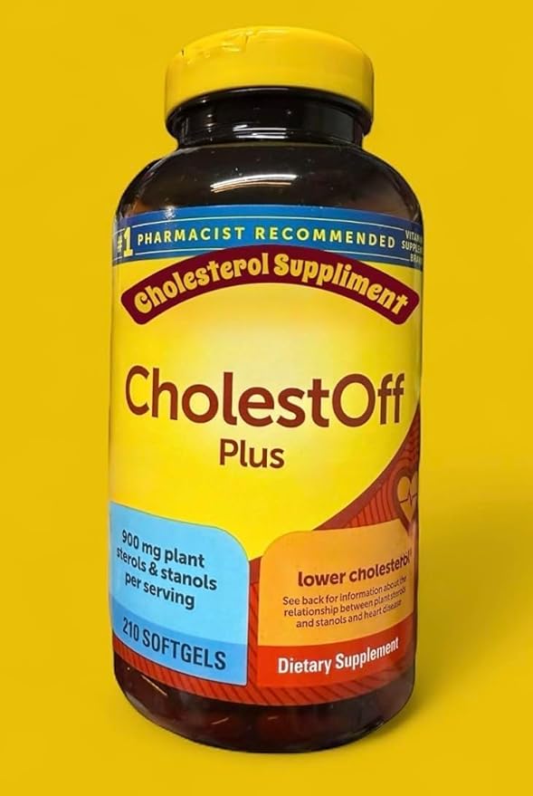 Cholest-Off Plus Dietary Supplement Plant Sterols and Stanols 900mg per Serving 210 Softgels Sold Comes with Thank You Sticker Sold only