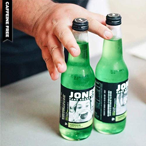 Jones Soda 12 ounce Glass Bottles (Green Apple 6 Bottles)