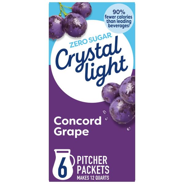 Crystal Light 6-Flavor Variety Pack – Wild Strawberry Energy Grape Energy Raspberry Iced Tea Sweet Tea Peach &amp Lemon Decaf Iced Tea – Sugar-Free Powdered Drink Mix (6 CT Each) (Variety Pack)