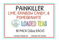 RxNutrition 2go Loaded Energy Tea (10 pack bulk Painkiller)