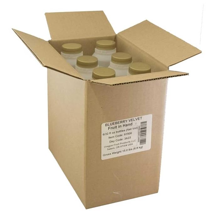 Fruit in Hand Blueberry Velvet Craft Puree 32 Fluid Ounce -- 6 per case.