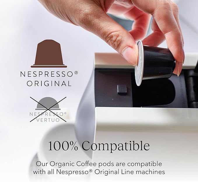 CRU Kafe Discovery Set Organic Coffee Pod 50 Pods (5 Packs of 10 Coffee Capsules) Compatible with Nespresso OriginalLine