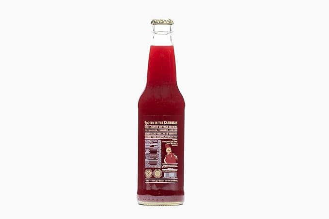 Uncle Waithley's Caribbean Ginger Beer with Hibiscus Mocktails Non-Alcoholic Drinks Ginger Beer Soft Drink Healthy Refreshing Non-Alcoholic Drinks and Beverages (24 Pack 355ml Each)