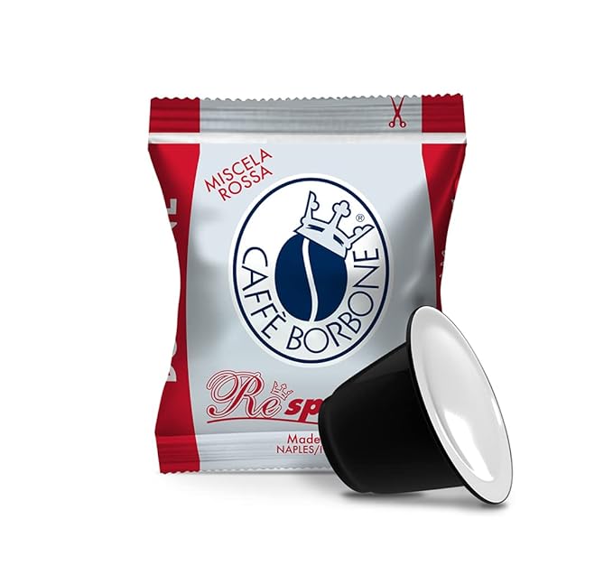 Caffè Borbone Red Blend Nespresso Compatible Espresso Coffee Pods 50 Count Espresso Pods
