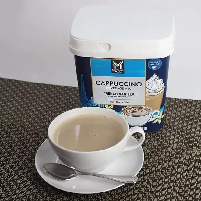 French Vanilla Cappuccino Mix Gourmet Coffee Beverage 48 Ounce (48 ounce (1 pack) French Vanilla)