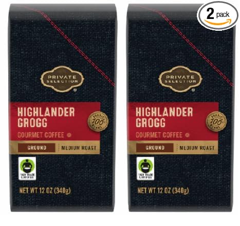 Pack of 2 Private Selection Highlander Grogg Ground Coffee 12 oz