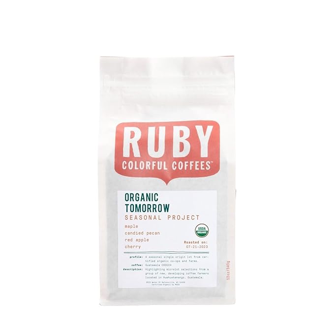 Organic Tomorrow Seasonal Project - Roasted by Ruby Coffee Roasters - Freshly Ground Coffee - 5 Pound Bag