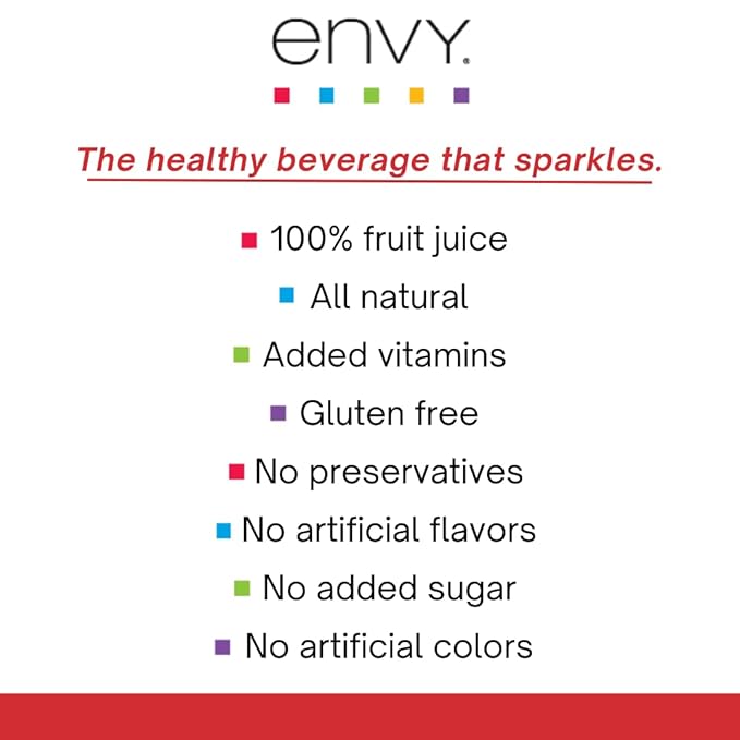 Envy Non-Carbonated 100% Fruit Juice Cherry Apple 8 oz (Case of 24)