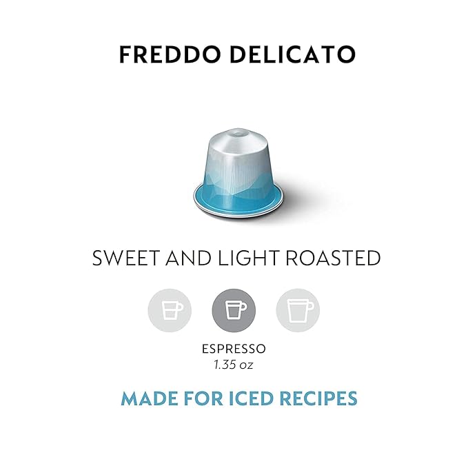Nespresso Capsules Original Line Freddo Delicato 50-Count Espresso Coffee Pods