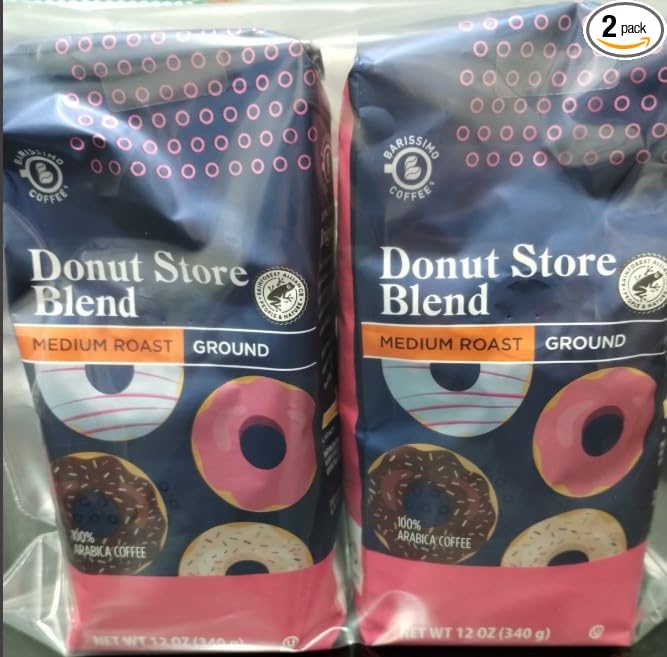 Barissimo coffee Donut Store Blend medium roast ground 12 oz - 340 g (2 pack)