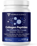 Collagen Peptides Powder Types I &amp III Grass-Fed 16 oz 20g Protein Per Serving Unflavored